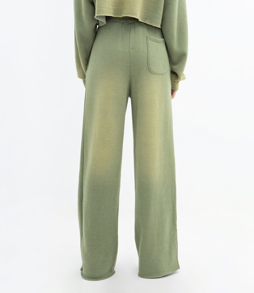 WOMENS BOLT STITCH WIDE LEG SWEATPANT