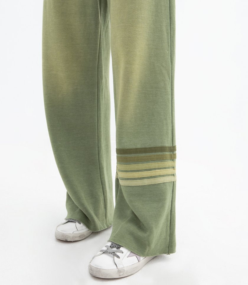 WOMENS 5 STRIPE WIDE LEG SWEATPANT