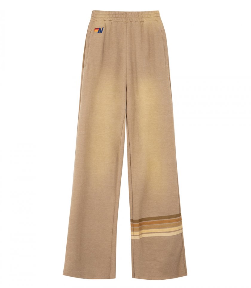 AVIATOR NATION - WOMENS 5 STRIPE WIDE LEG SWEATPANT