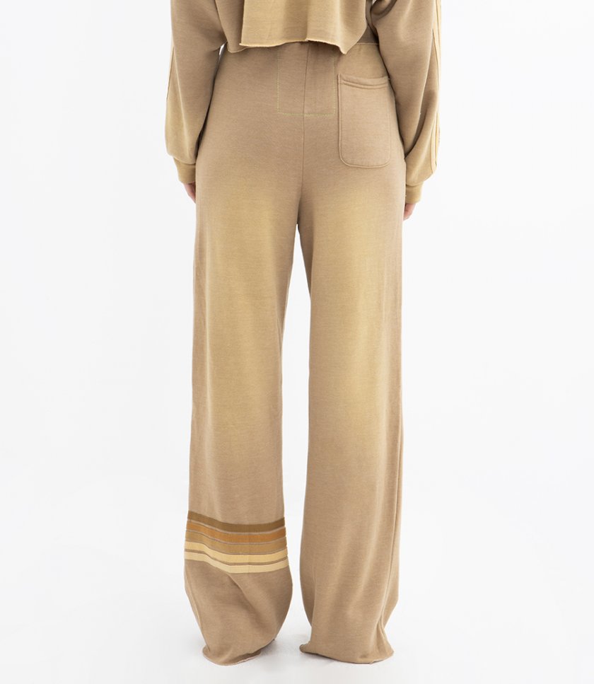 WOMENS 5 STRIPE WIDE LEG SWEATPANT