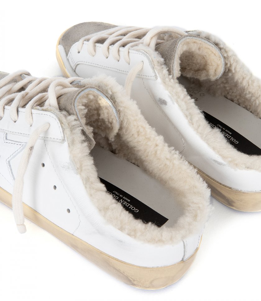 SUPER-STAR SABOT LEATHER UPPER SUEDE