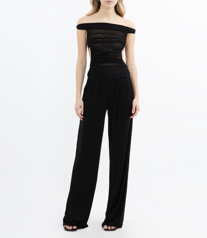 ELASTIC WIDE LEG PANT
