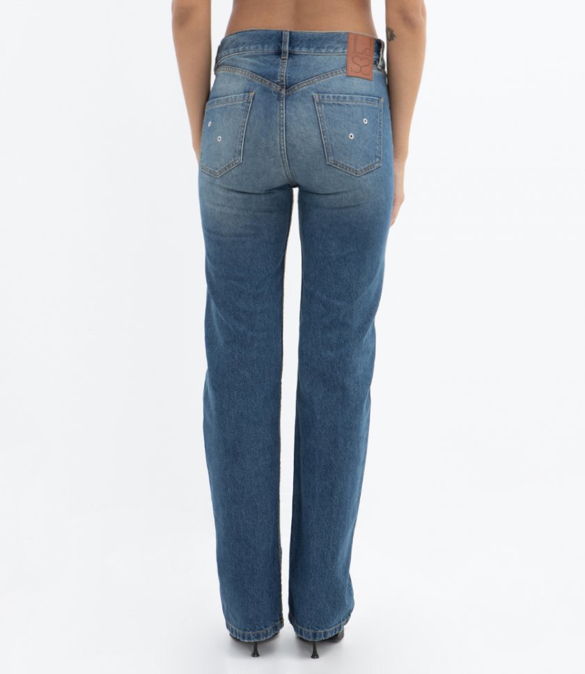 DIAMOND EYELET JEANS