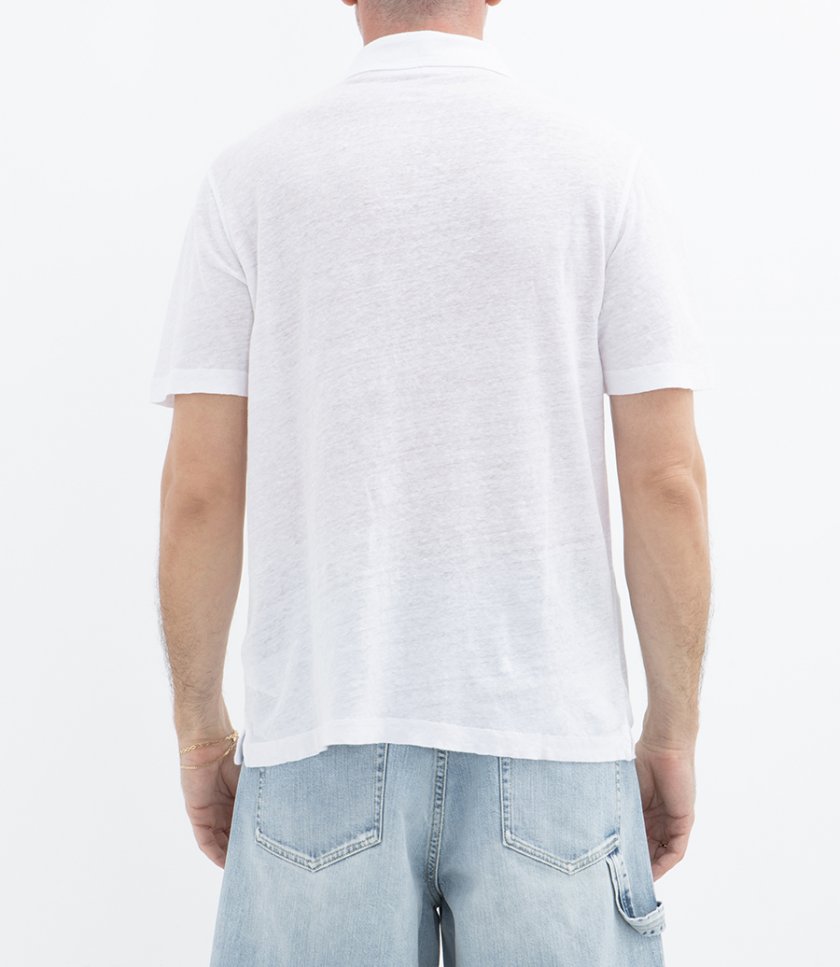 LINEN POLO SS