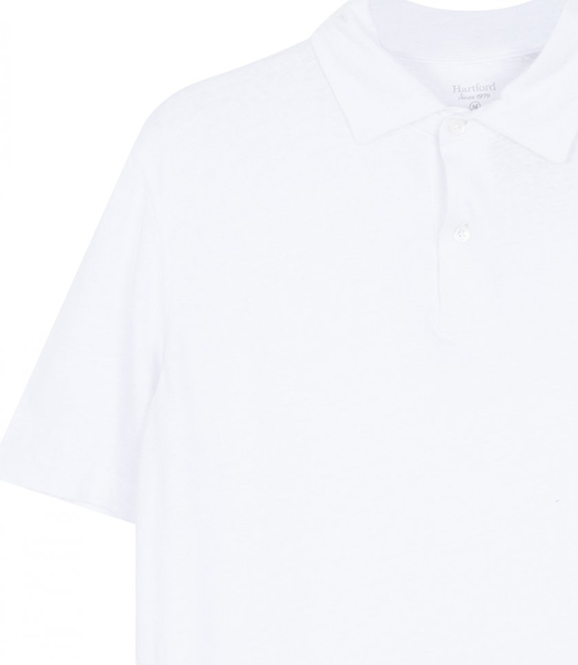 LINEN POLO SS