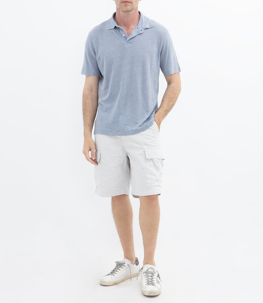 HARTFORD - LINEN POLO SS