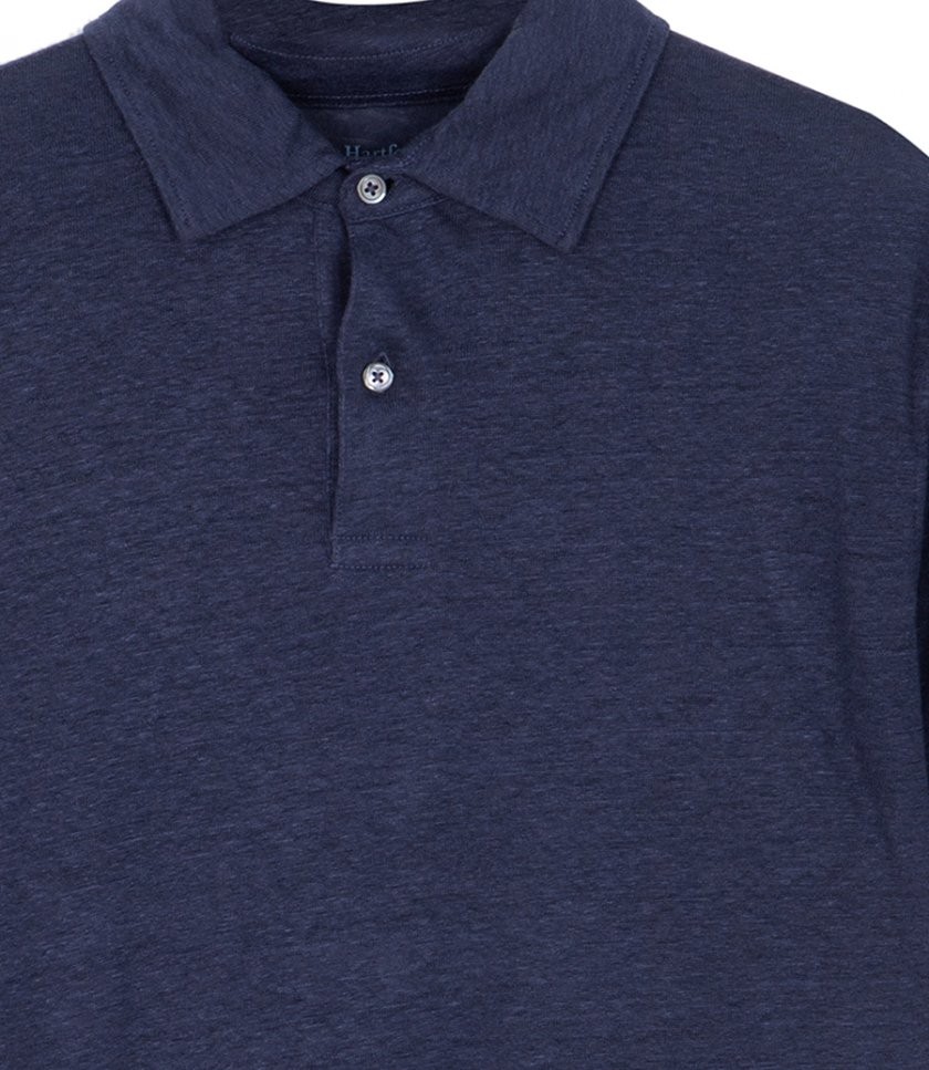 LINEN POLO SS