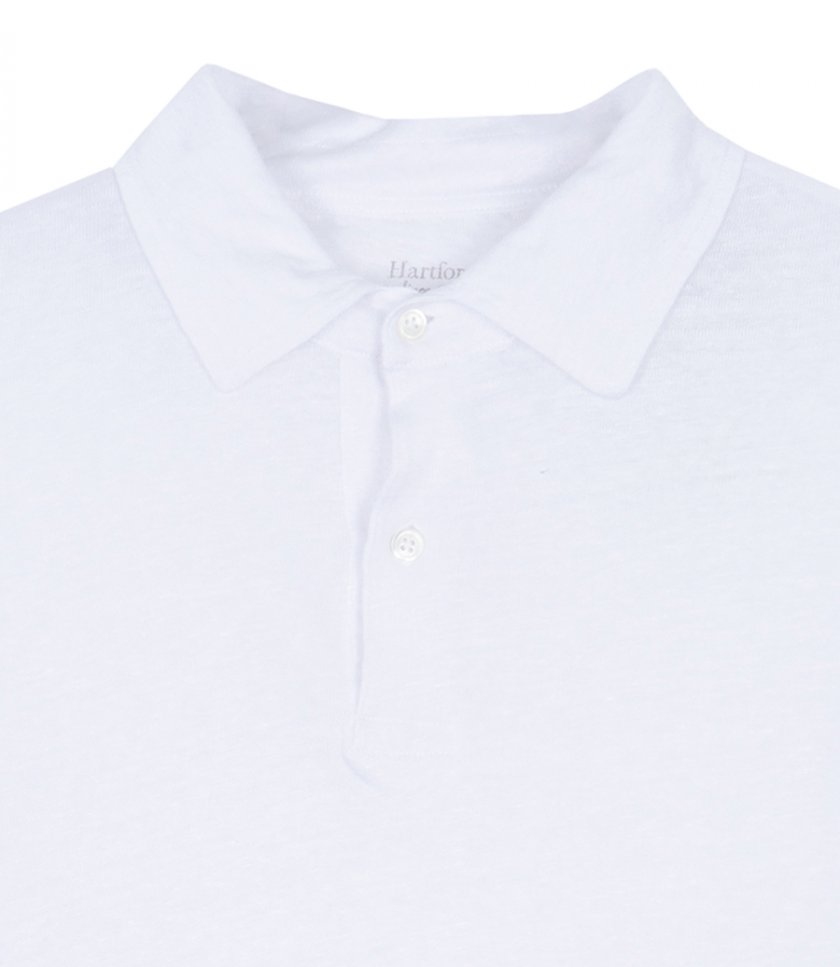 LINEN POLO LS