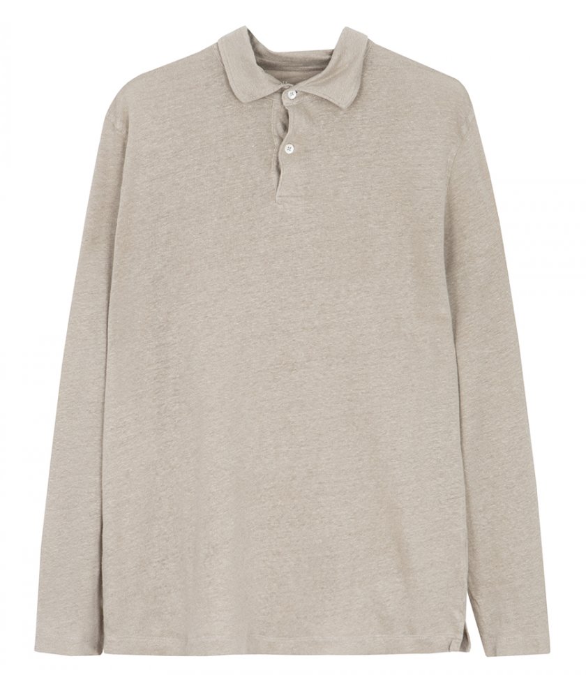 CLOTHES - LINEN POLO LS
