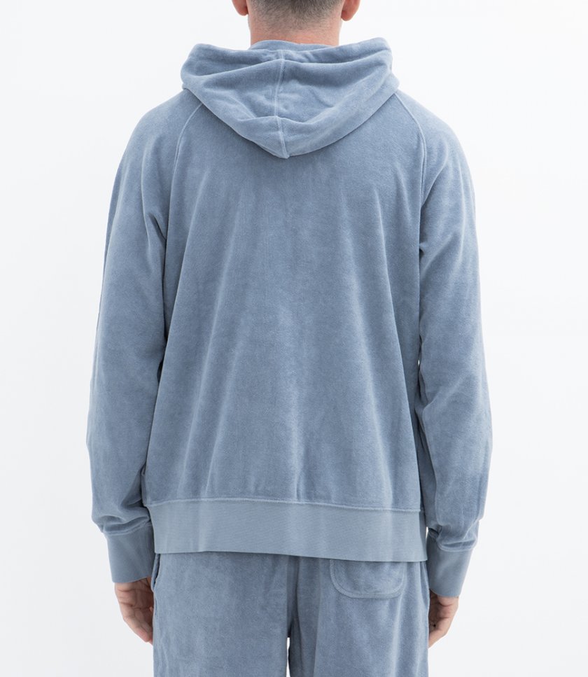 TOWELLING HOODIE ZIPPER