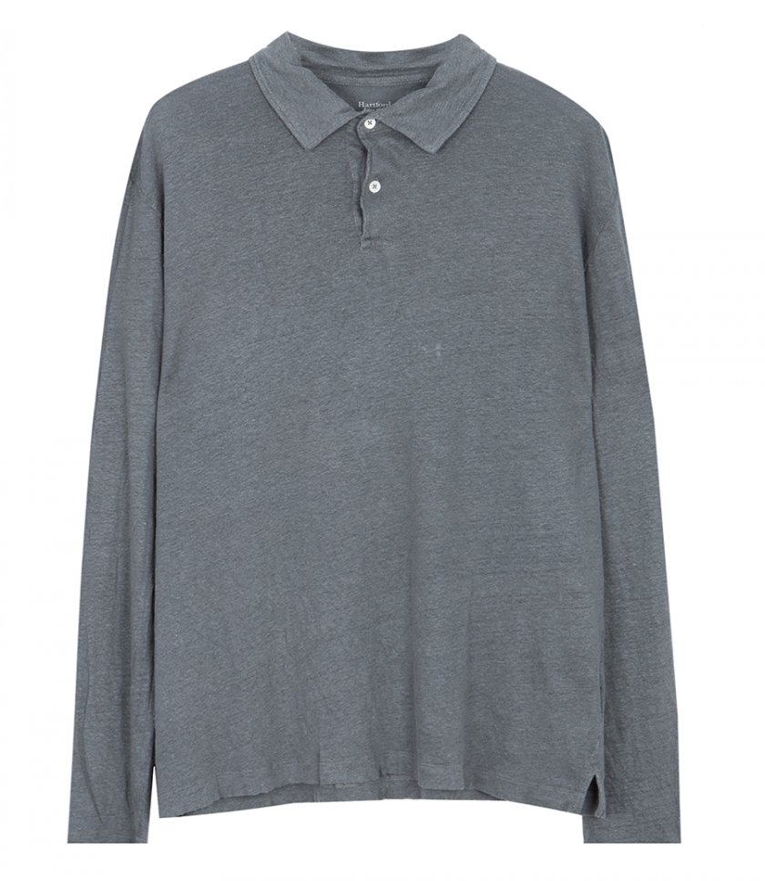 CLOTHES - LINEN POLO LS