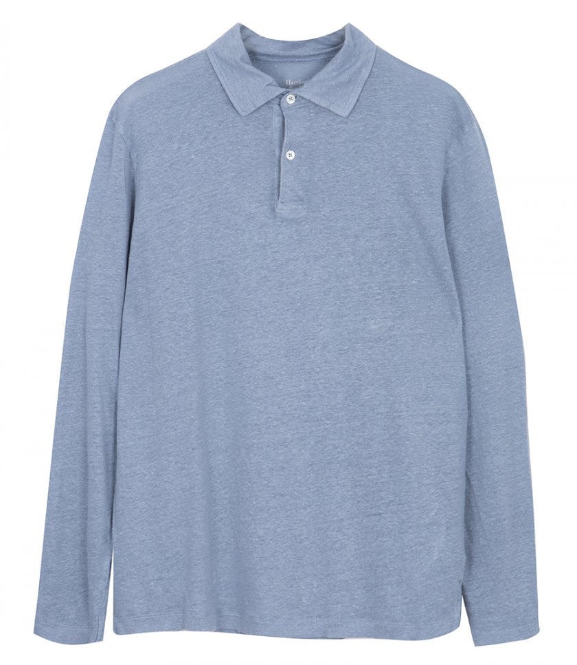CLOTHES - LINEN POLO LS