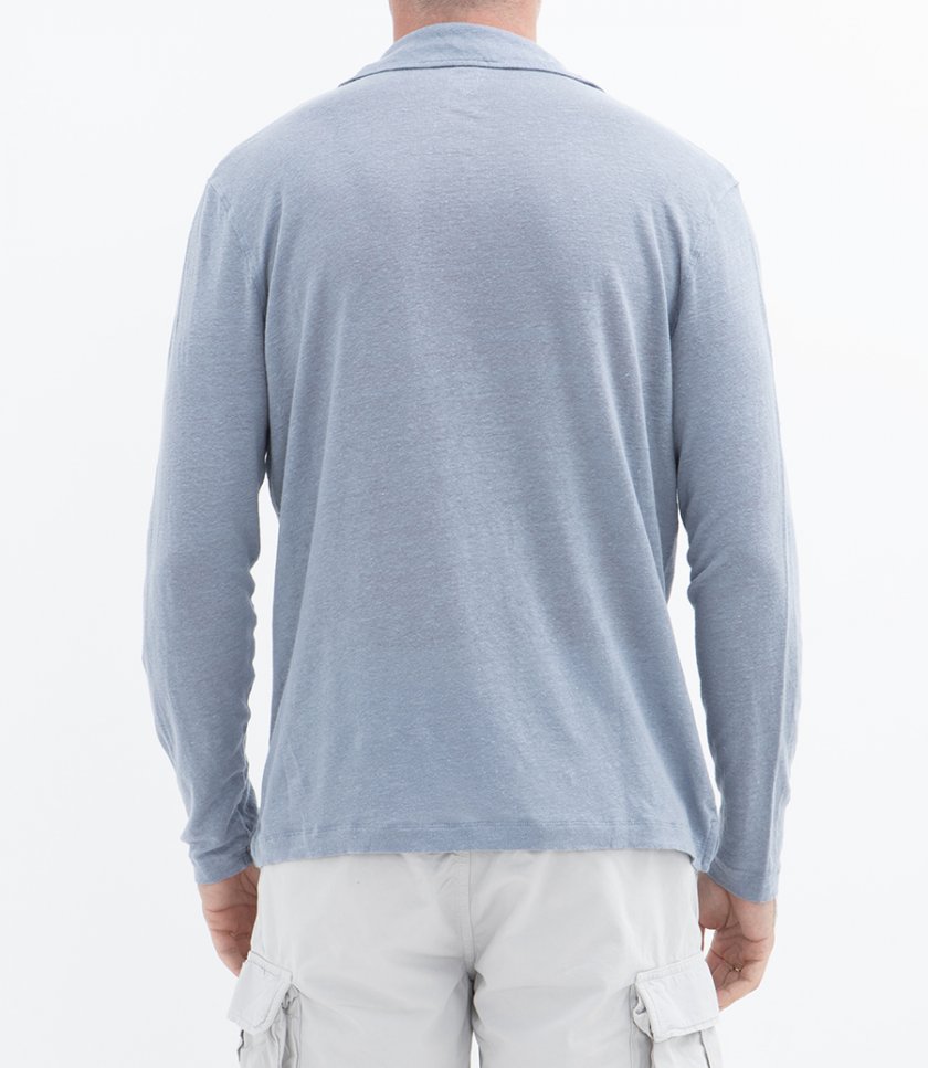 LINEN POLO LS