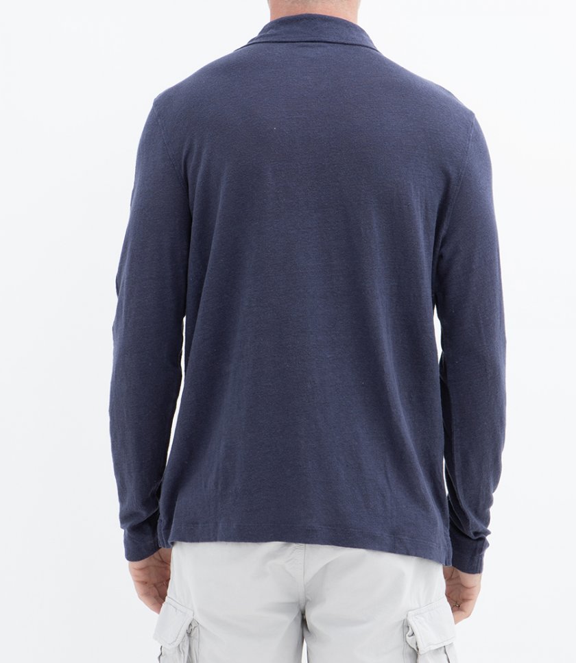 LINEN POLO LS