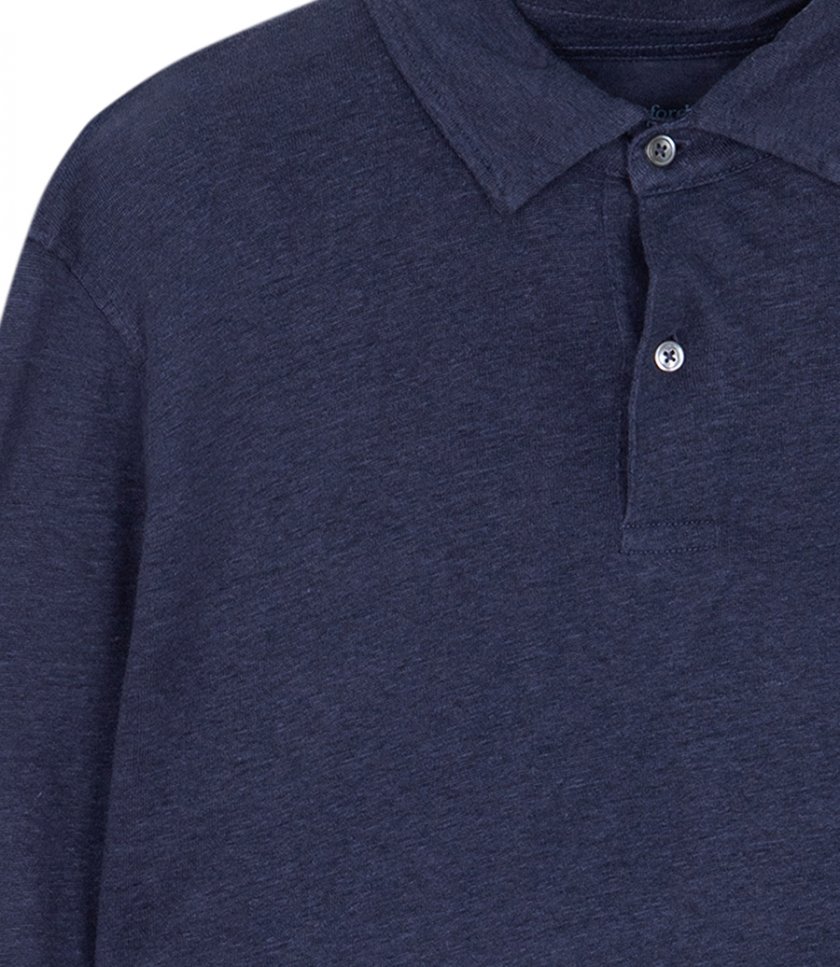 LINEN POLO LS