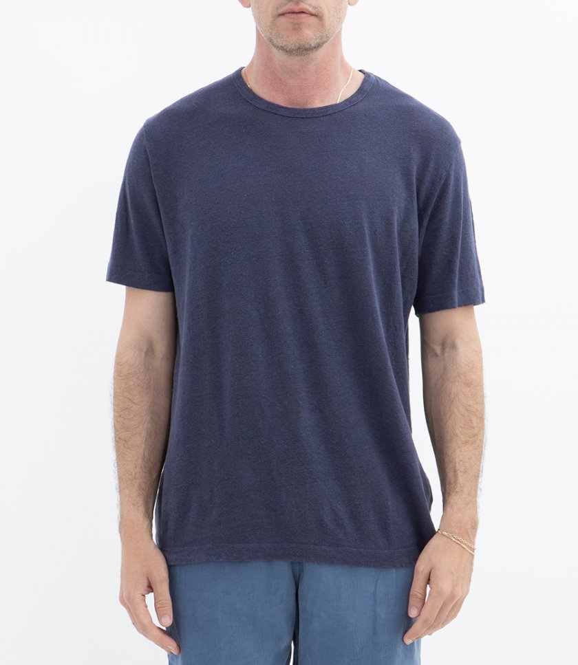 LINEN CREW SS