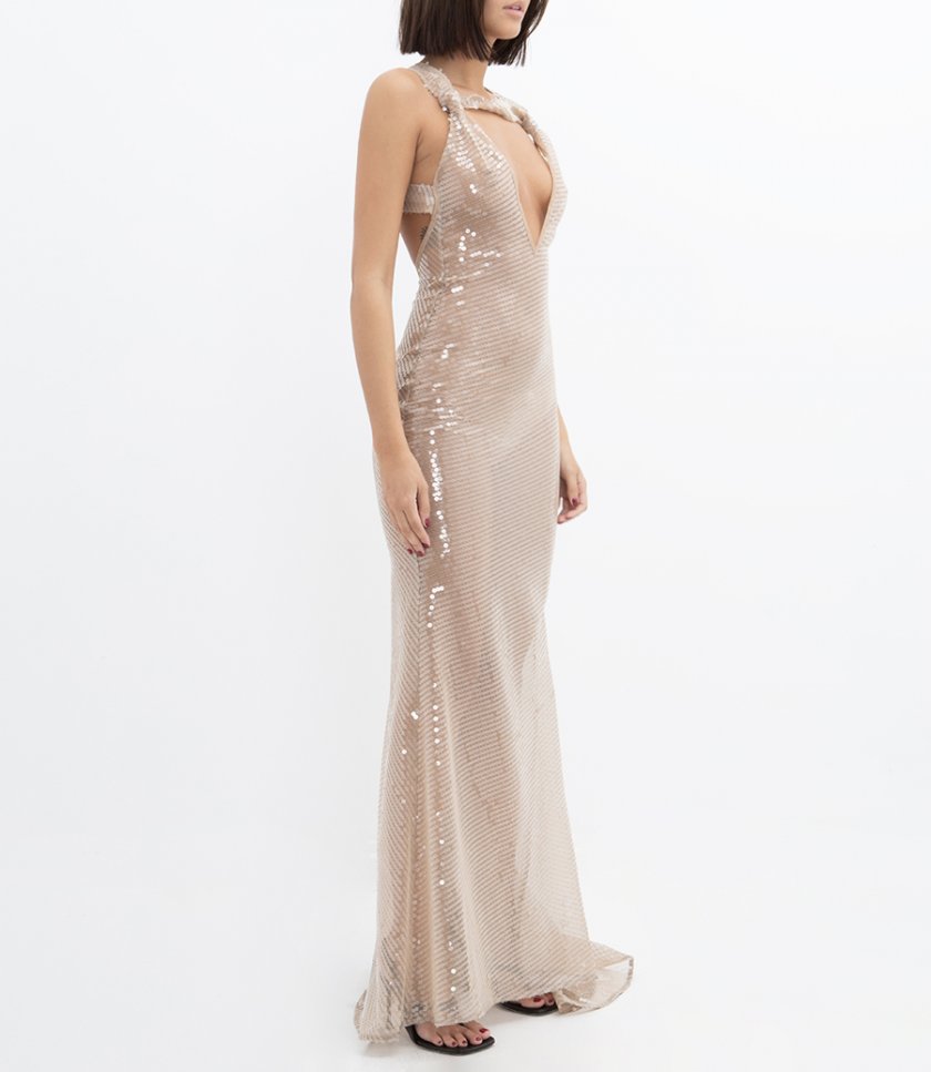 CARRIE SHIMMERING SEQUINS DRESS