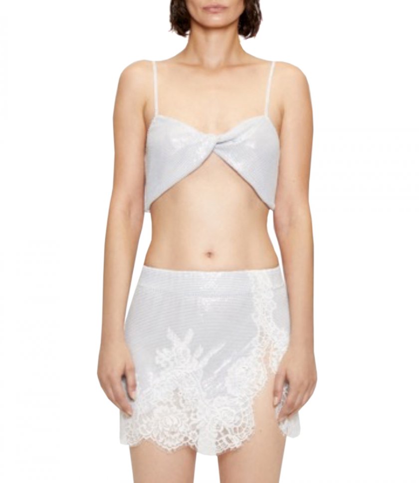 METAL MESH CROPPED TOP
