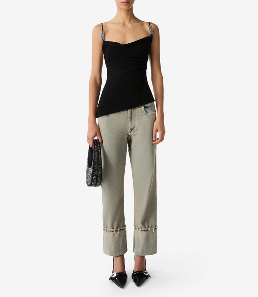 DRAPED WASHING CLIP GALA TOP