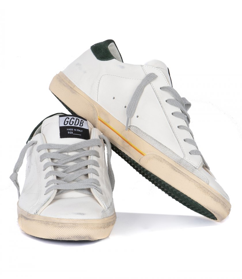 LEATHER SUPER-STAR GREEN TOE