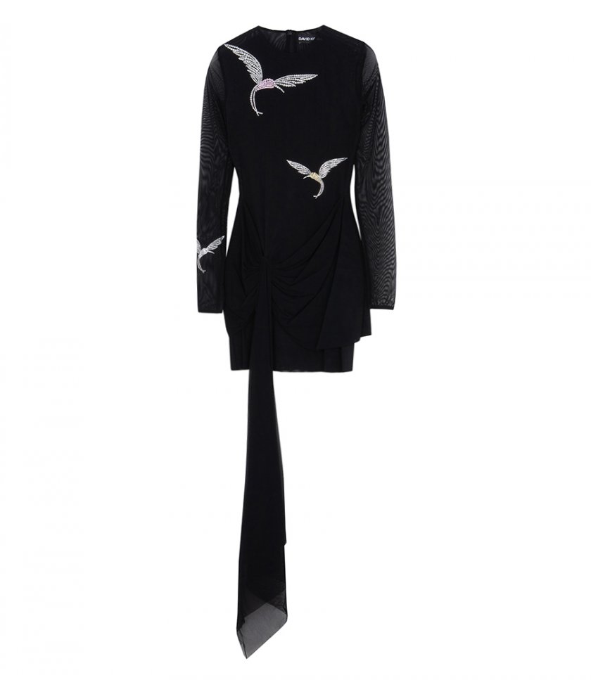 SALES - HUMMINGBIRD RHINESTONE MESH DRESS