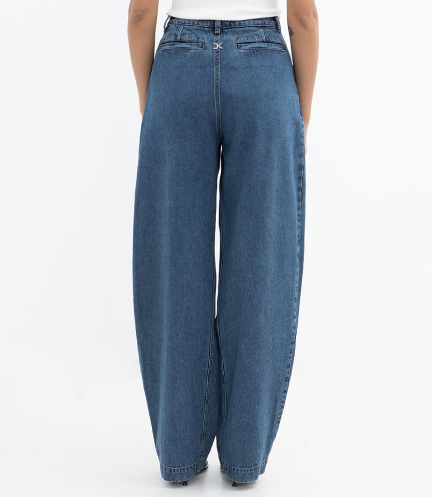 WIDE LEG DENIM TROUSERS