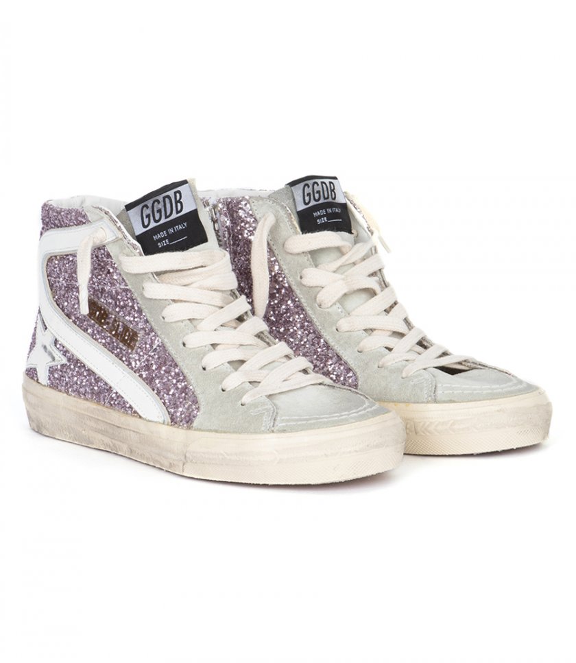 WHITE STAR GLITTER SLIDE