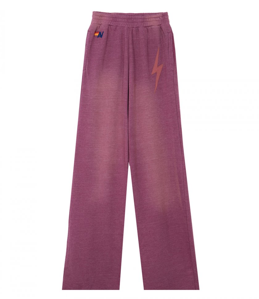 AVIATOR NATION - WOMENS BOLT STITCH WIDE LEG SWEATPANT