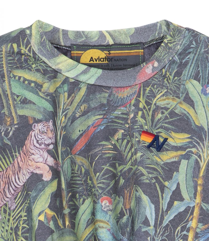 JUNGLE CROPPED CREW SWEATSHIRT