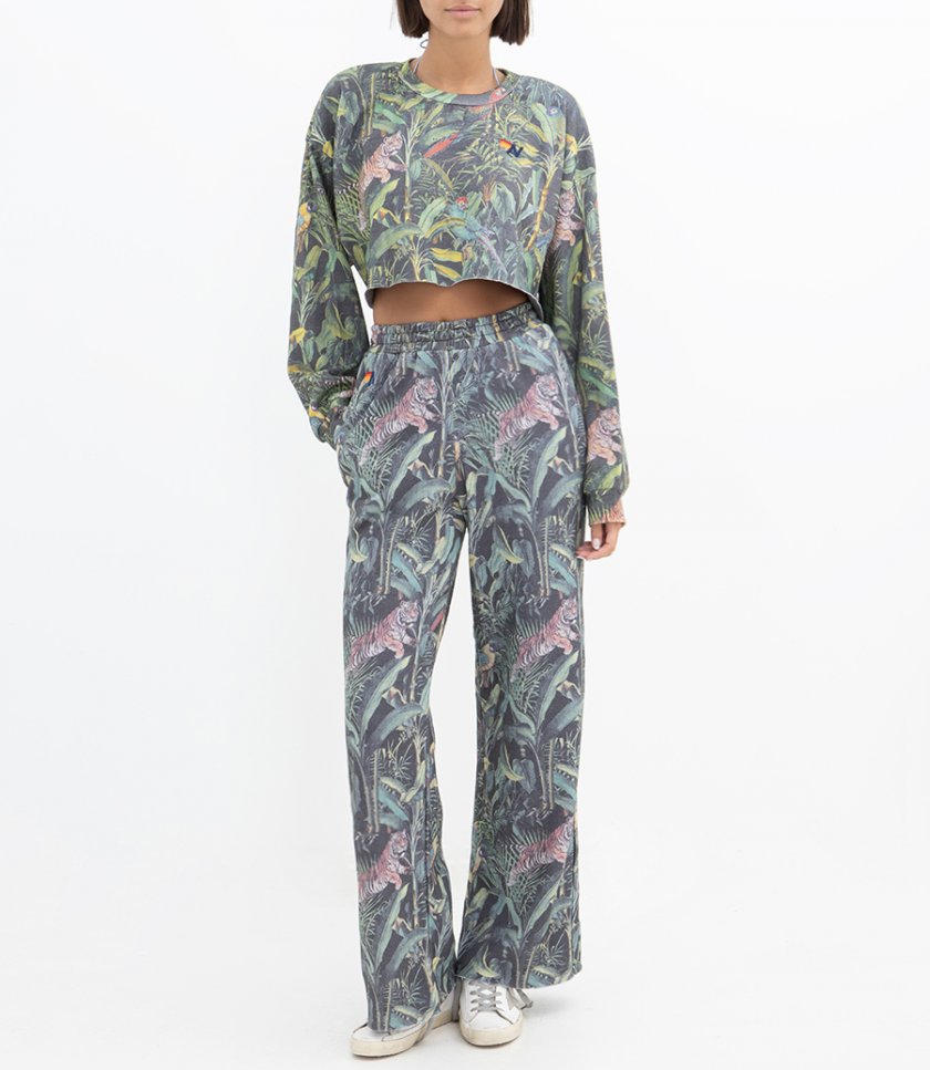JUNGLE CROPPED CREW SWEATSHIRT