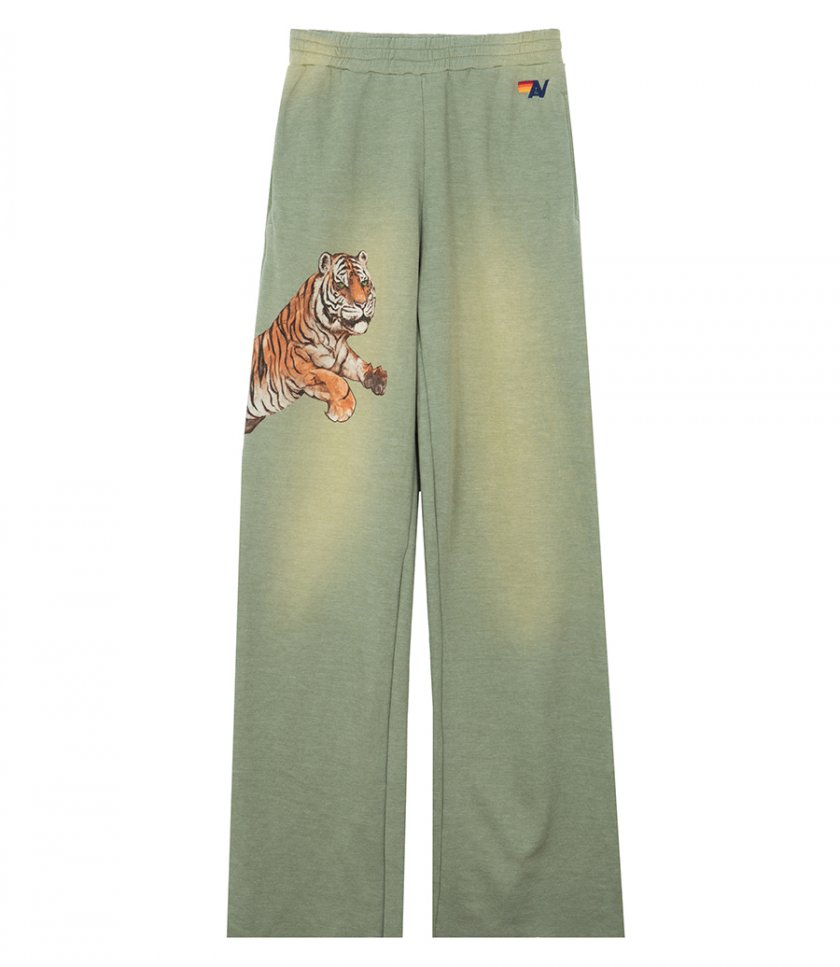 AVIATOR NATION - TIGER W WIDE LEG POCKET SWEATPANTS