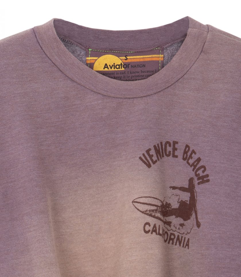 VENICE SURFER CROPPED CREW SWEATSHIRT