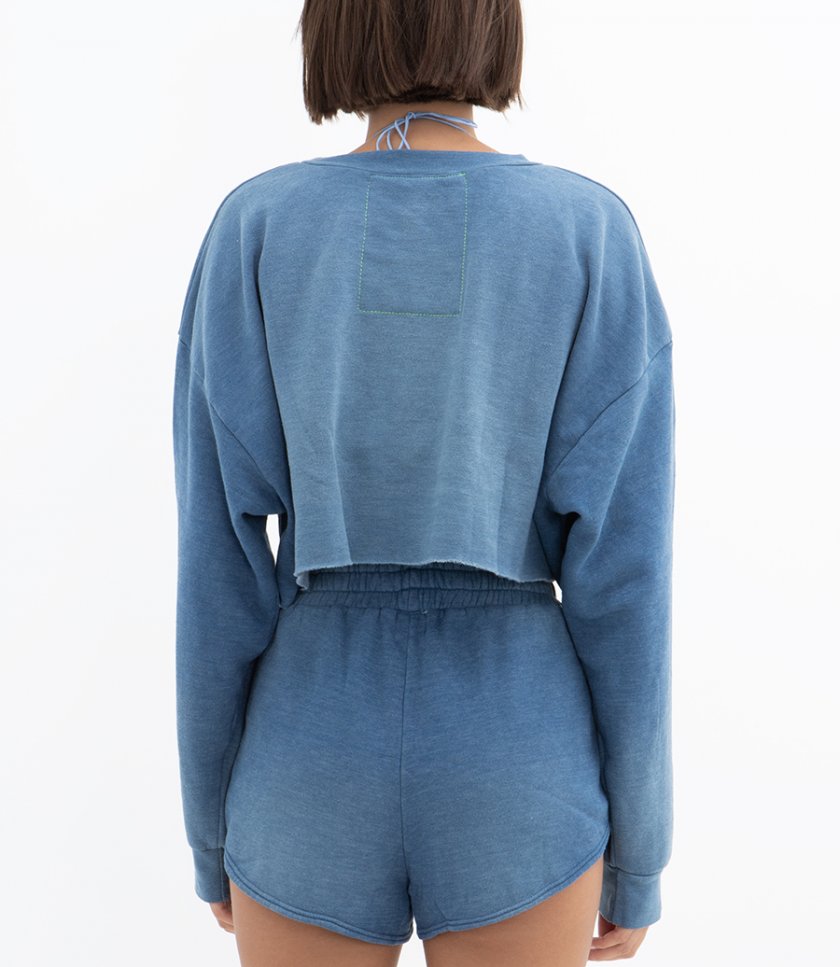 VENICE SURFER CROPPED CREW SWEATSHIRT