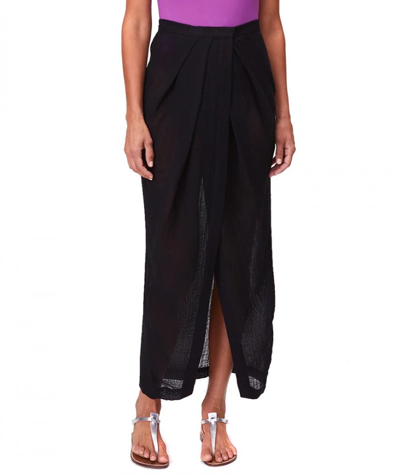 PLEATED SARONG SKIRT