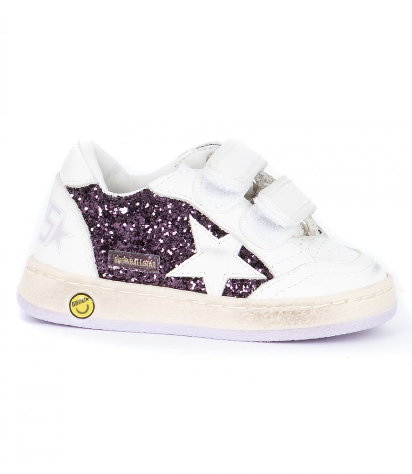 SHOES - PURPLE GLITTER BALL STAR