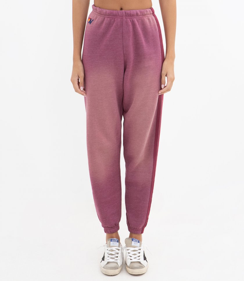 WOMENS 5 STRIPE FADED SWEATPANTS