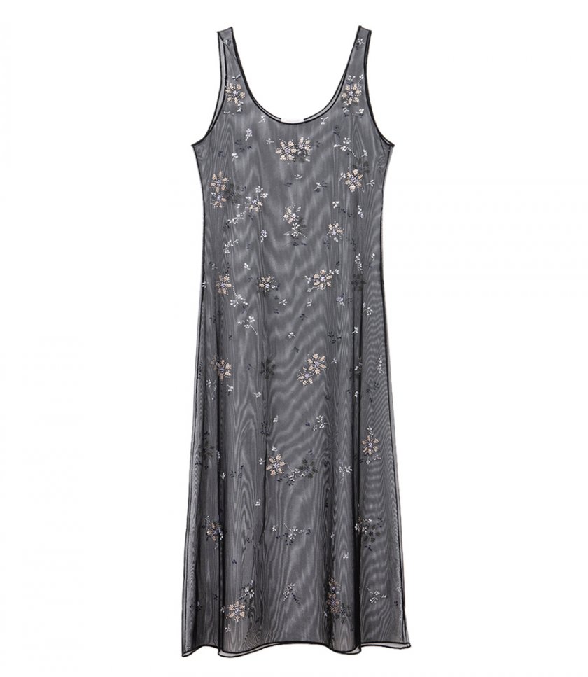 SALES - METAL FLOWER DETAILS DRESS