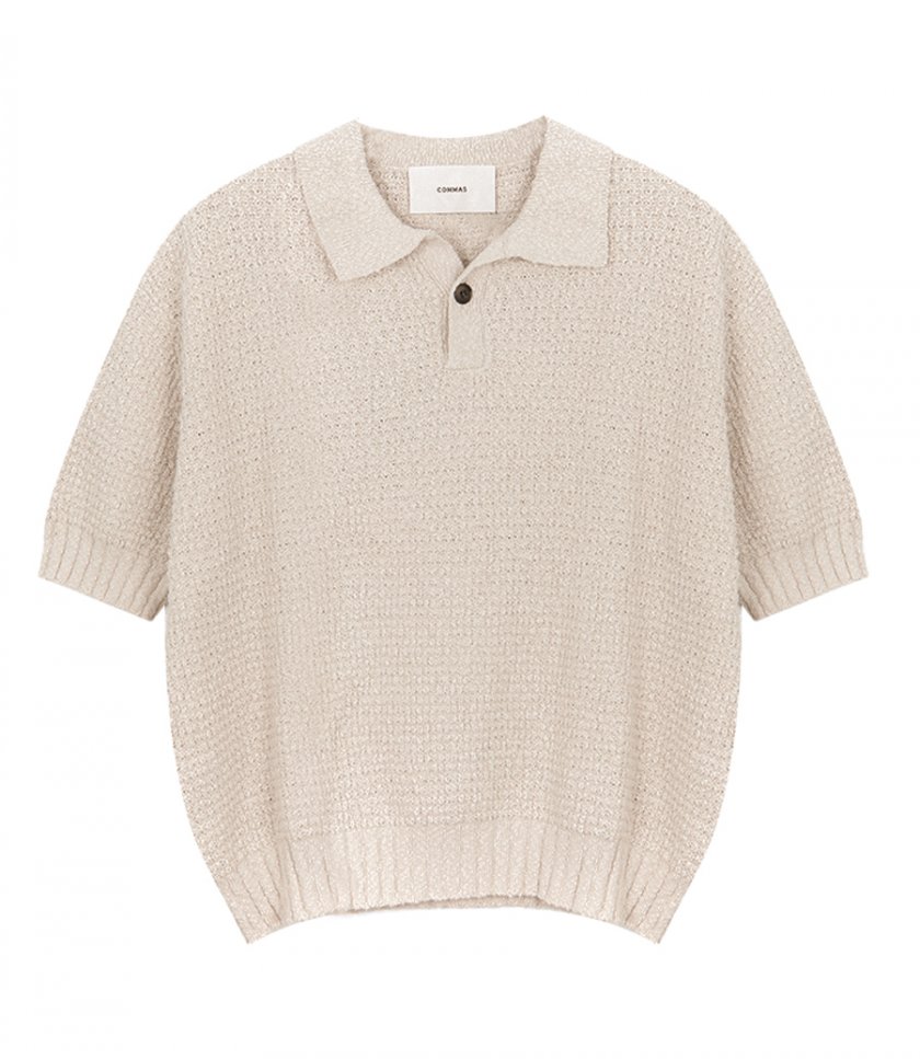 COMMAS - TEXTURED KNIT POLO