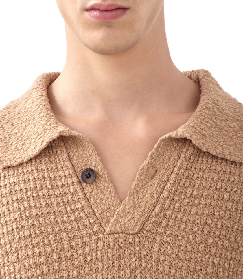 TEXTURED KNIT POLO