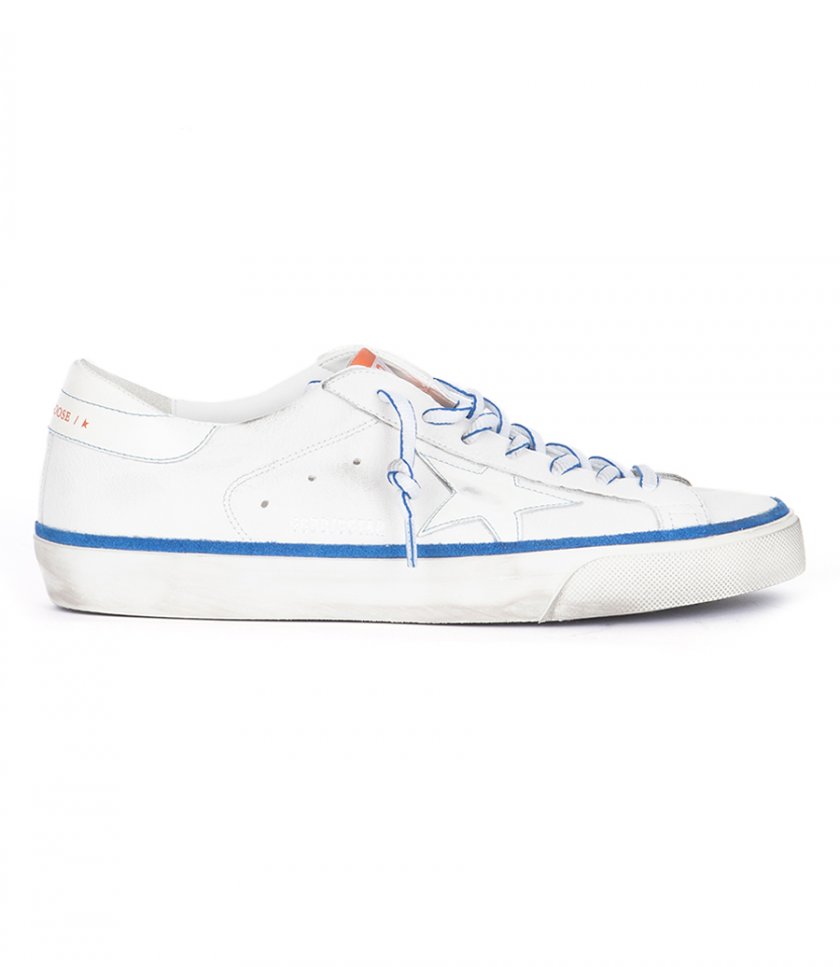 GOLDEN GOOSE  - BLUE STRIPE SUPER-STAR