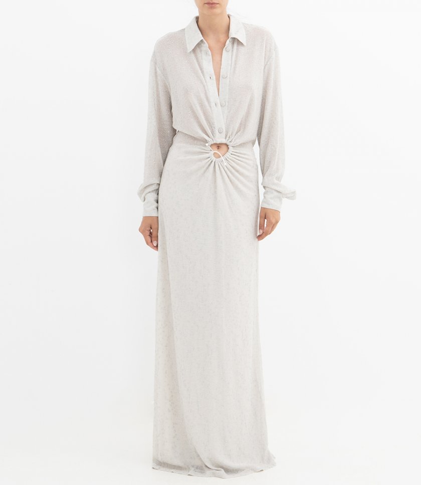 IMBER METALLIC SHIRT DRESS