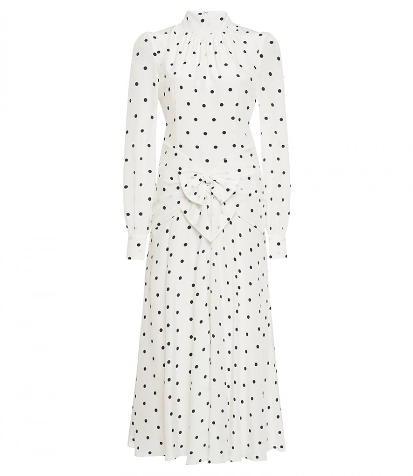 DRESSES - POLKA DOT HIGH NECK DRESS