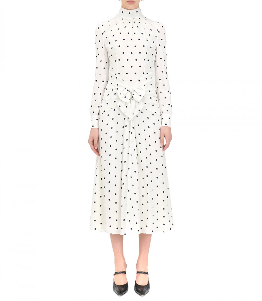 POLKA DOT HIGH NECK DRESS