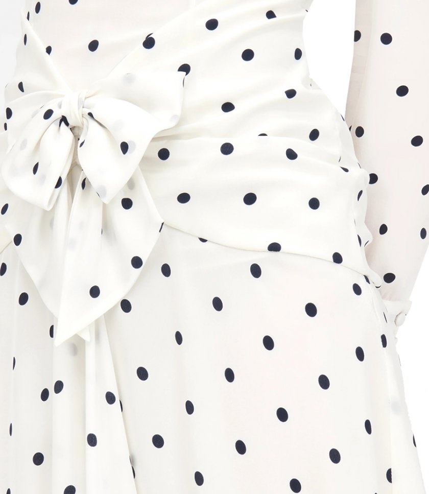 POLKA DOT HIGH NECK DRESS