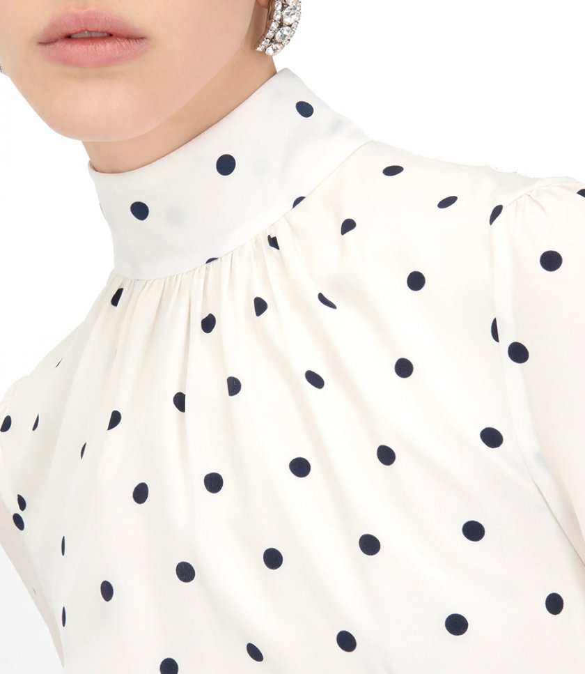 POLKA DOT HIGH NECK DRESS