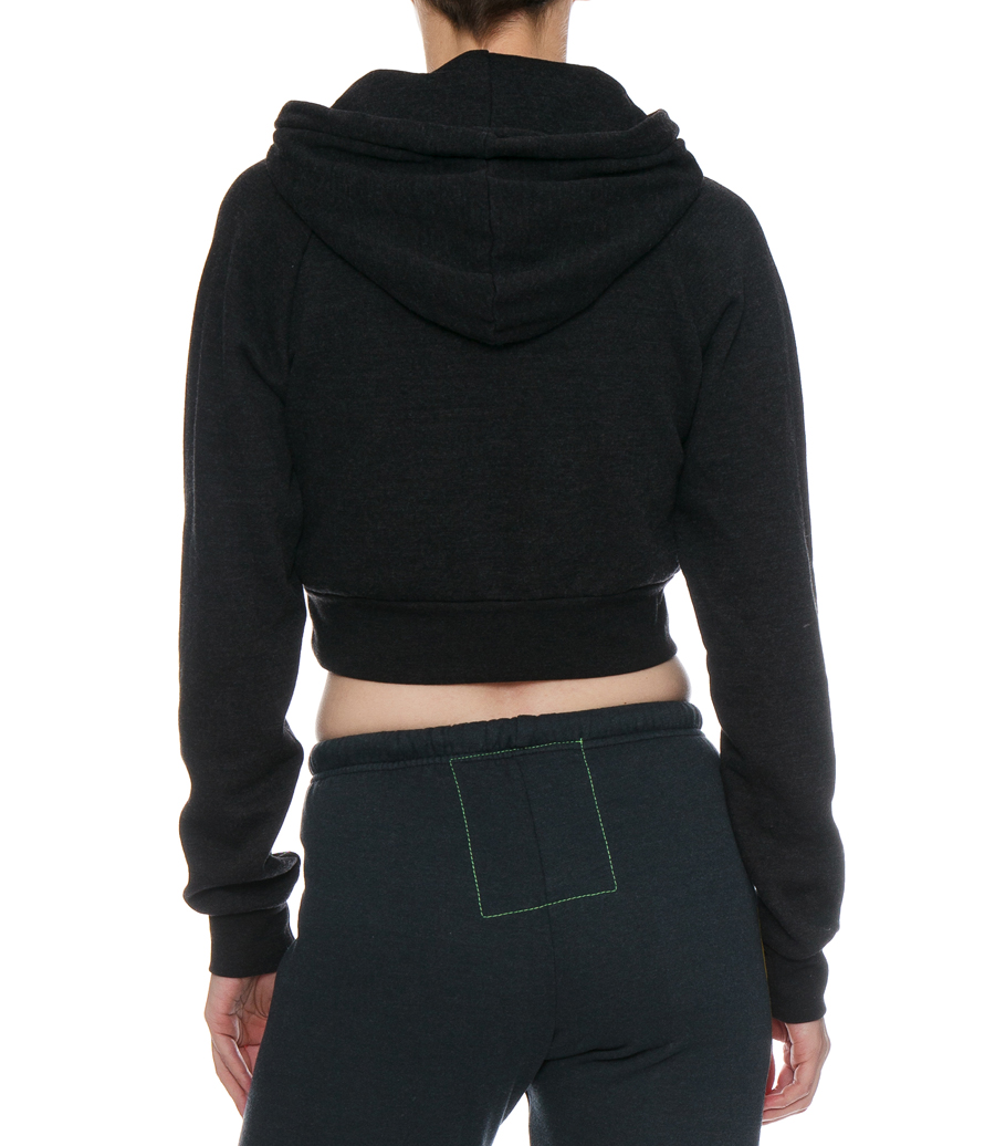 SMILEY BOLT EYES CROPPED HOODIE