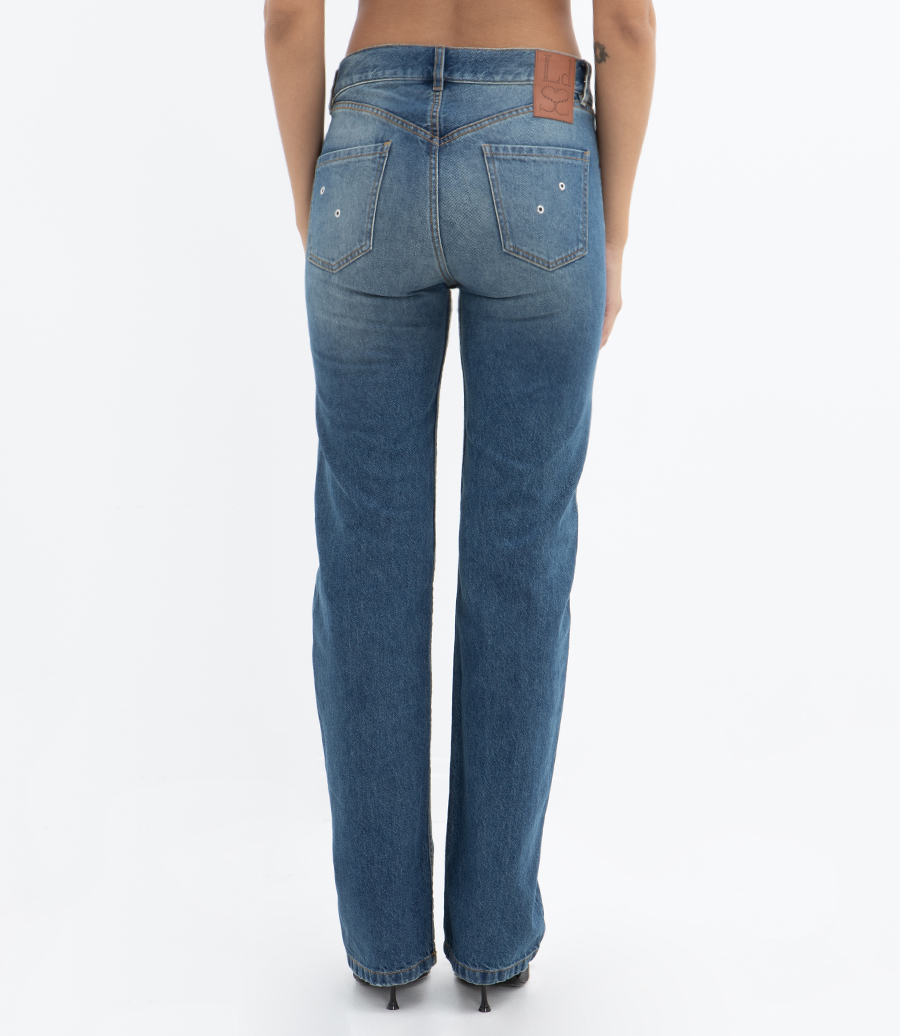 DIAMOND EYELET JEANS