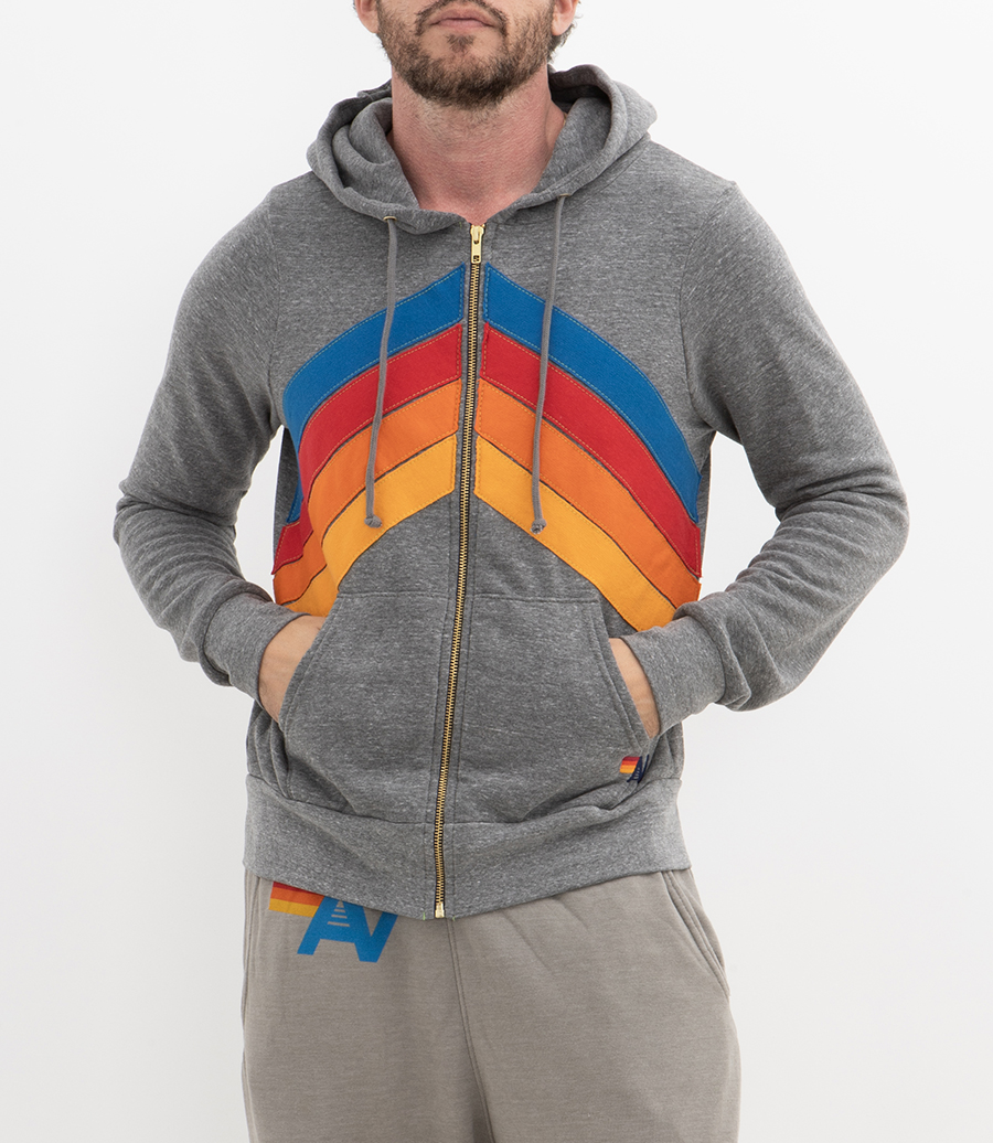 MOUNTAIN STITCH CHEVRON 4 ZIP HOODIE