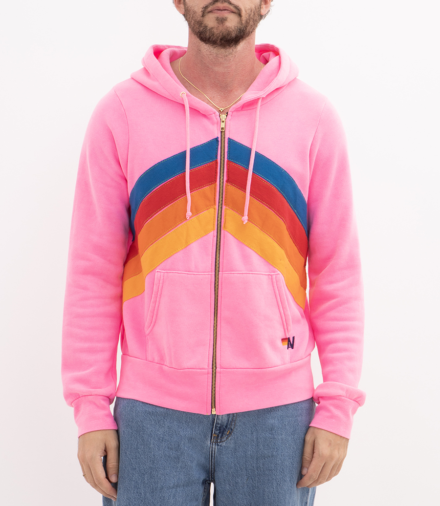 MOUNTAIN STITCH CHEVRON 4 ZIP HOODIE