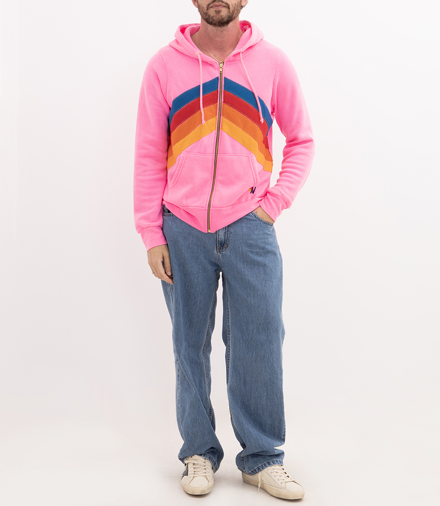 MOUNTAIN STITCH CHEVRON 4 ZIP HOODIE